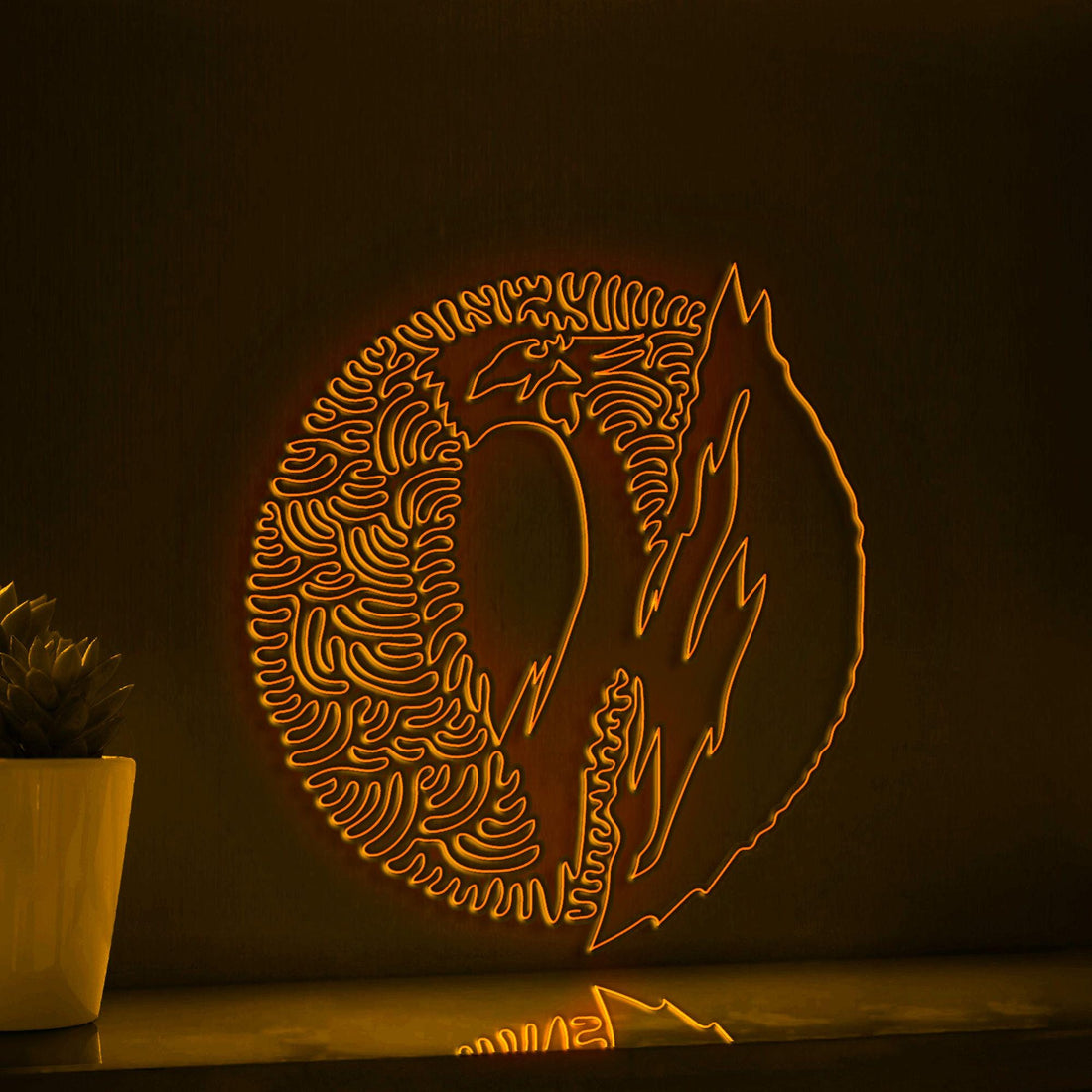 Woodpecker One Line EL Wire Neon Sign - Forest Bird Wall Art Decor - myneonup