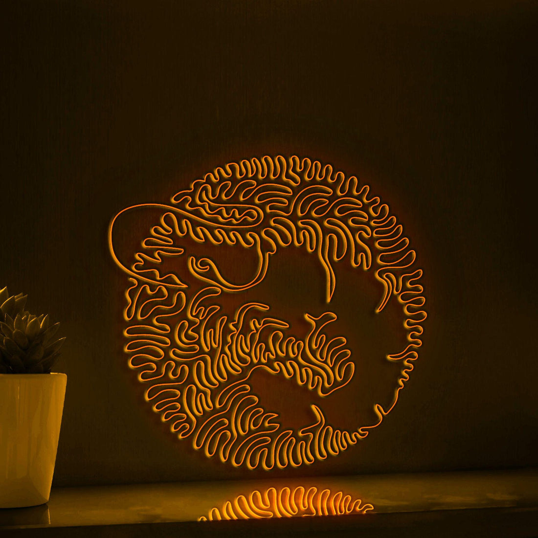Shrimp One Line Art EL Wire Neon Sign - Exotic Seafood Wall Decor - myneonup