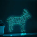 Goat One Line EL Wire Neon Sign - Farm-Raised Animal Decor - myneonup