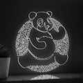 Panda One Line EL Wire Neon Sign - Bamboo Lover Wall Art - myneonup