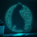Cat One Line EL Wire Neon Sign - Minimalist Pet Decor - myneonup