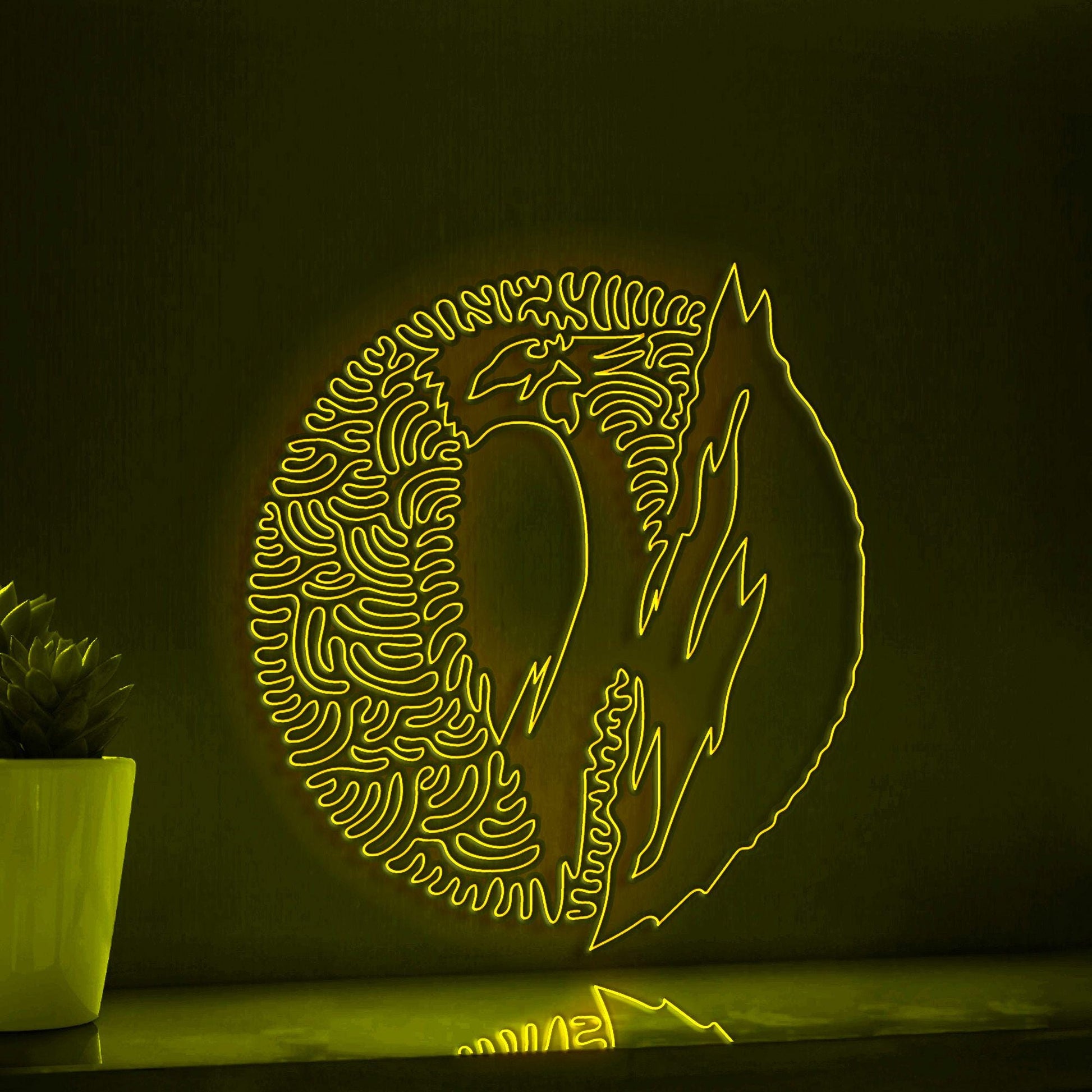 Woodpecker One Line EL Wire Neon Sign - Forest Bird Wall Art Decor - myneonup