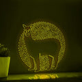 Alpaca One Line Art EL Wire Neon Sign - Fuzzy Farm Animal Decor - myneonup