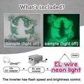 Panda One Line EL Wire Neon Sign - Bamboo Lover Wall Art - myneonup