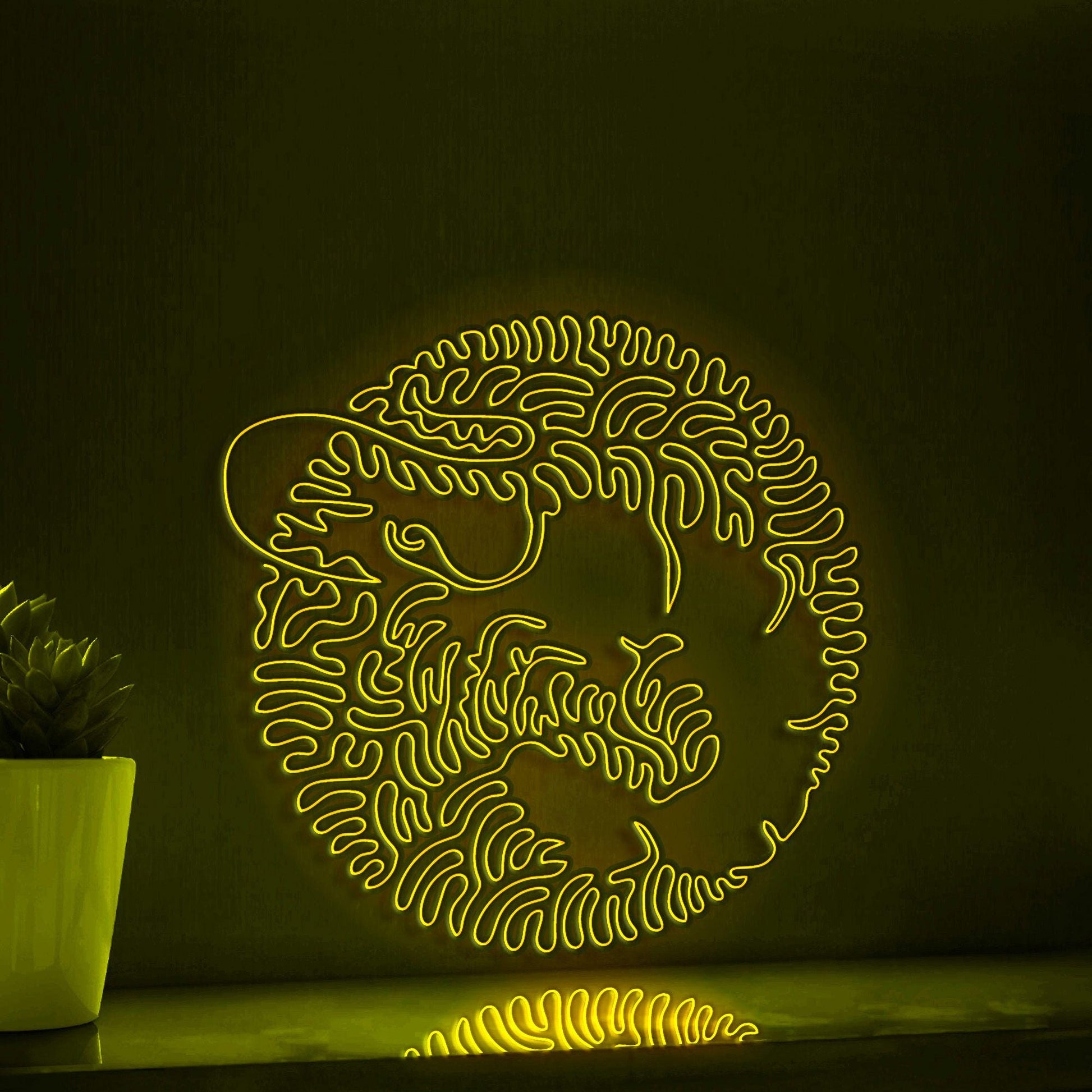 Shrimp One Line Art EL Wire Neon Sign - Exotic Seafood Wall Decor - myneonup