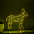 Goat One Line EL Wire Neon Sign - Farm-Raised Animal Decor - myneonup