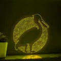 Pelican One Line Neon Sign - Circle Abstract Bird Wall Art Decor - myneonup