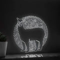 Alpaca One Line Art EL Wire Neon Sign - Fuzzy Farm Animal Decor - myneonup