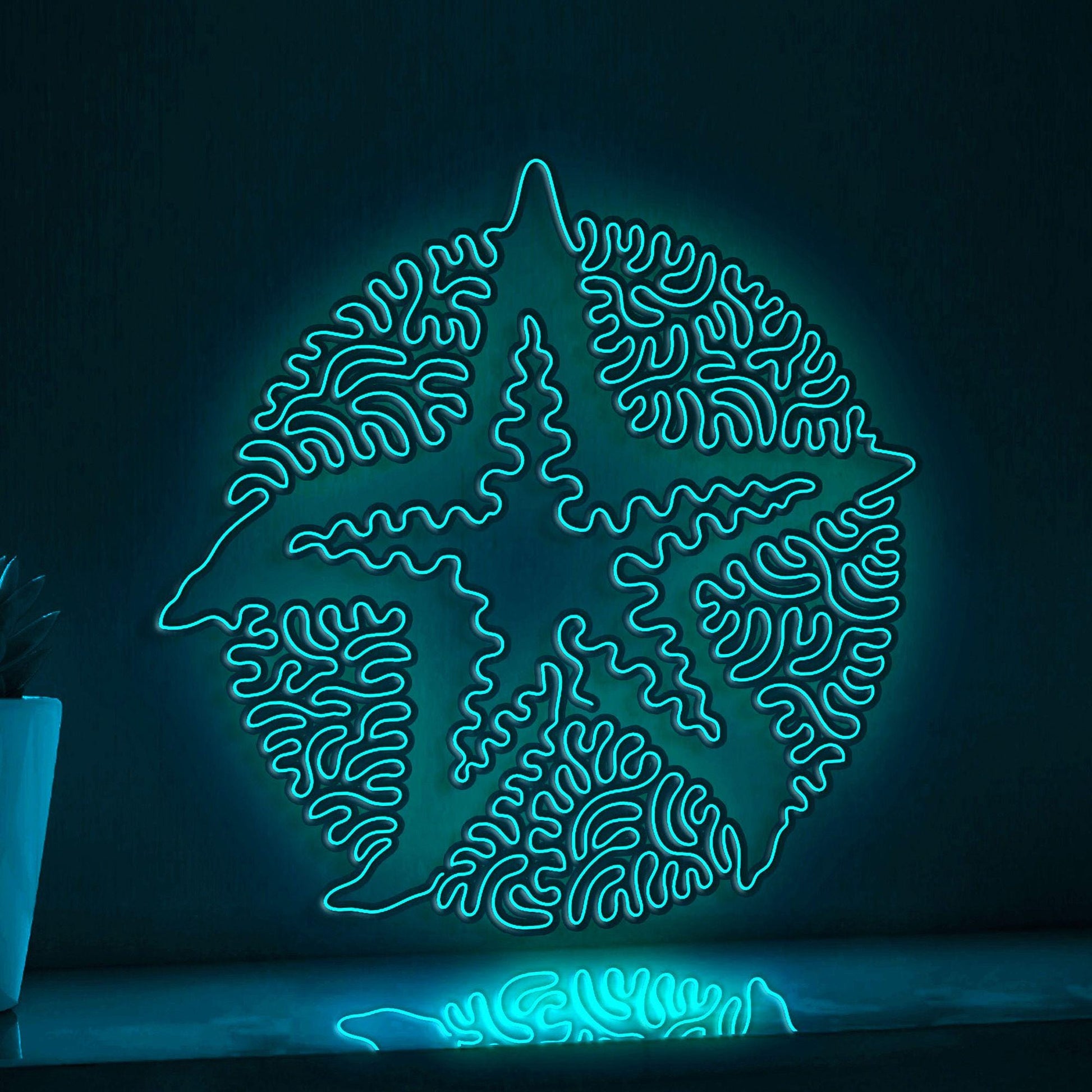 Starfish One Line EL Neon - Sea Creature Wall Art - myneonup