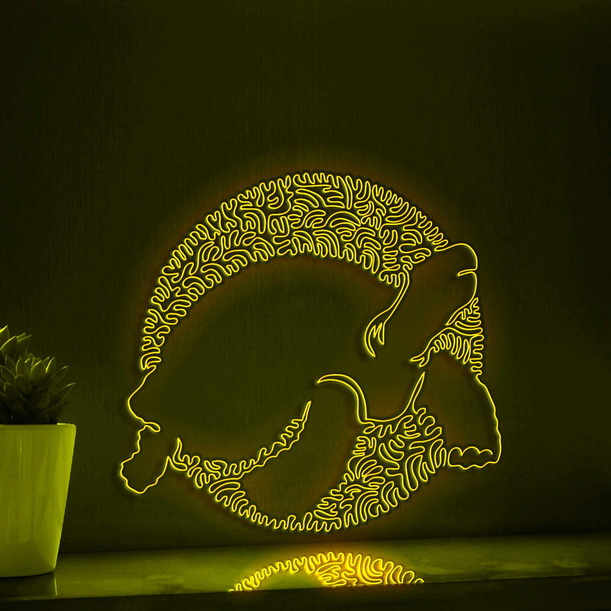 Tortoise One Line Art EL Wire Neon Sign - Slow Pet Lover Decor - myneonup