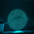 Marlin One Line EL Wire Neon Sign - Ocean Swirl Fish Wall Art - myneonup