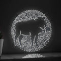 Warthog One Line EL Wire Neon Sign - African Tusker Wall Art - myneonup