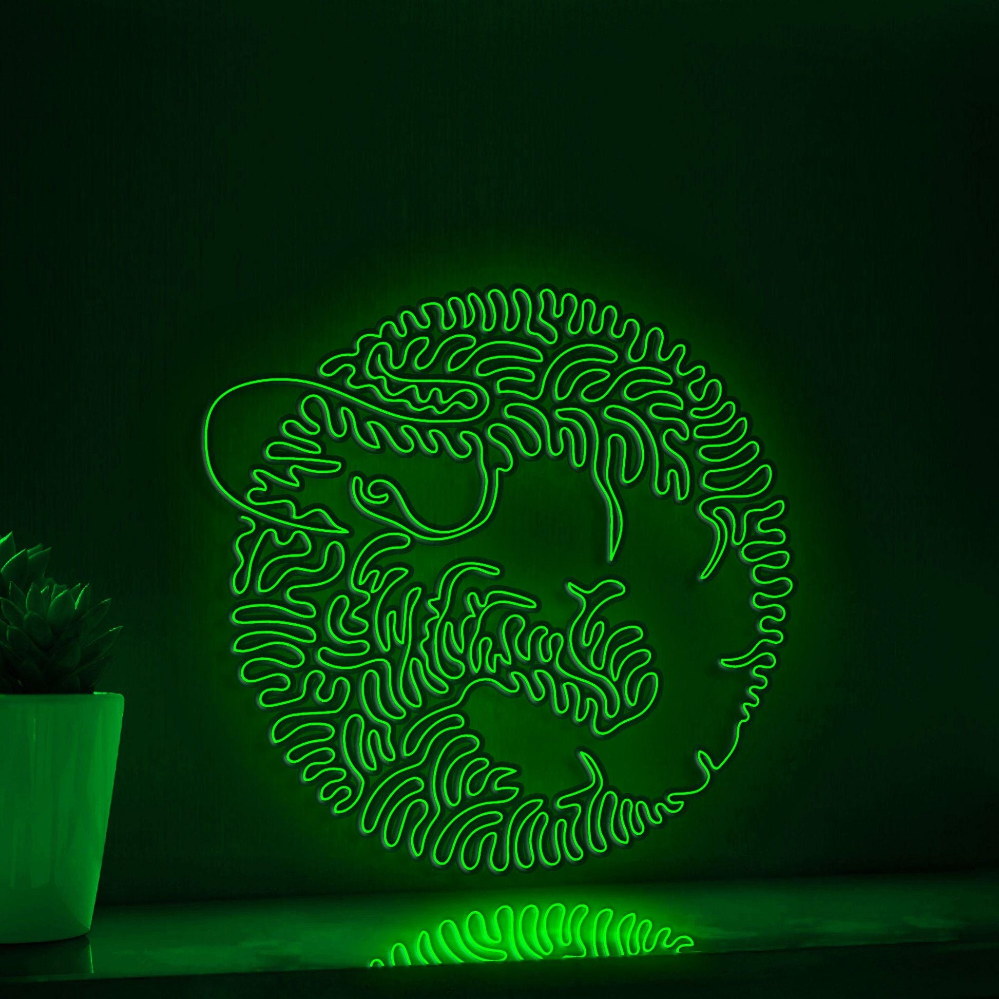 Shrimp One Line Art EL Wire Neon Sign - Exotic Seafood Wall Decor - myneonup