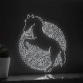 Horse One Line Art EL Wire Neon Sign - Prancing Equine Wall Decor - myneonup
