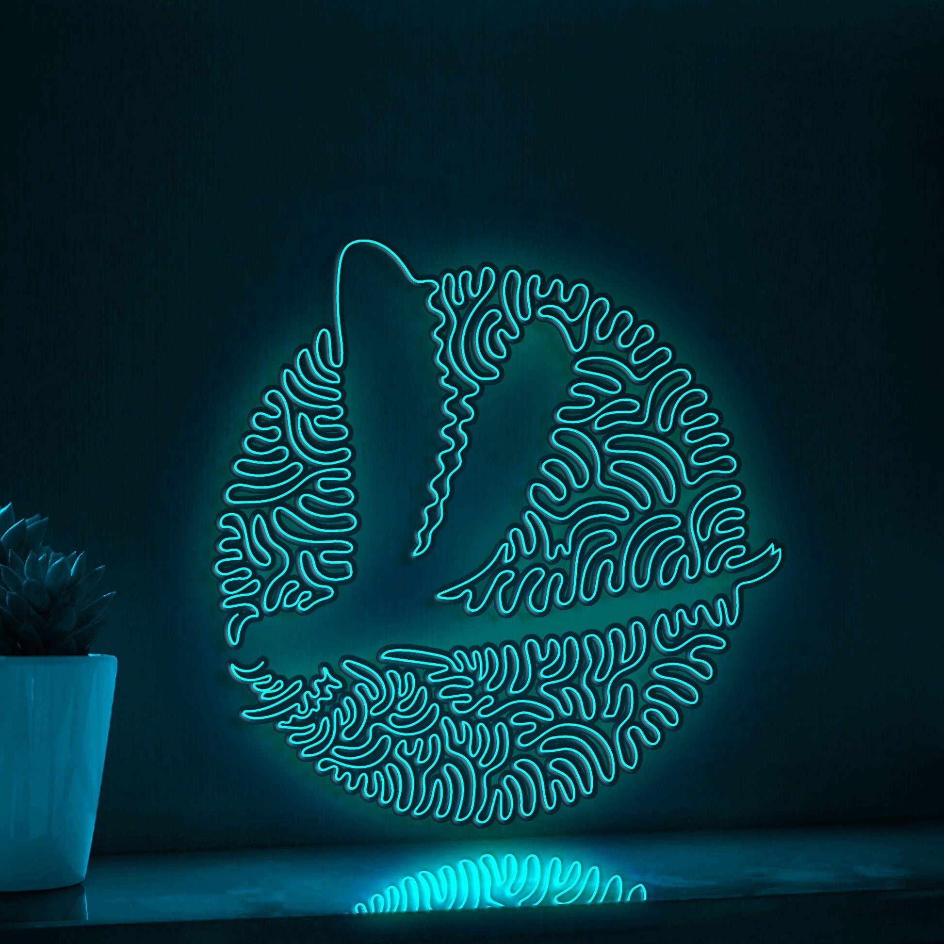 Dragonfly One Line EL Neon - Insect Boho DecorWall Art - myneonup