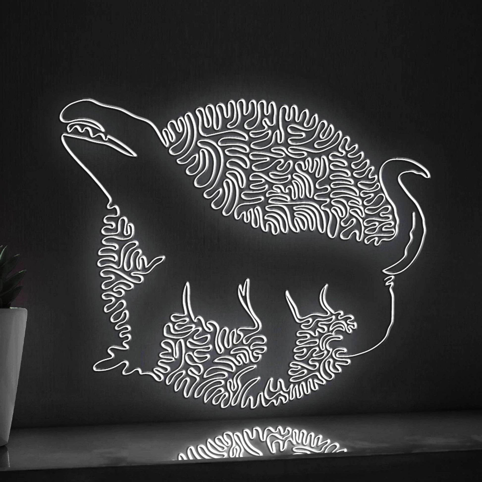 Komodo Dragon EL Wire Neon Sign - Lizard Wall Decor - myneonup