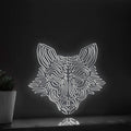 Fox One Line Art EL Wire Neon Sign - Pointed Ears Animal Wall Decor - myneonup
