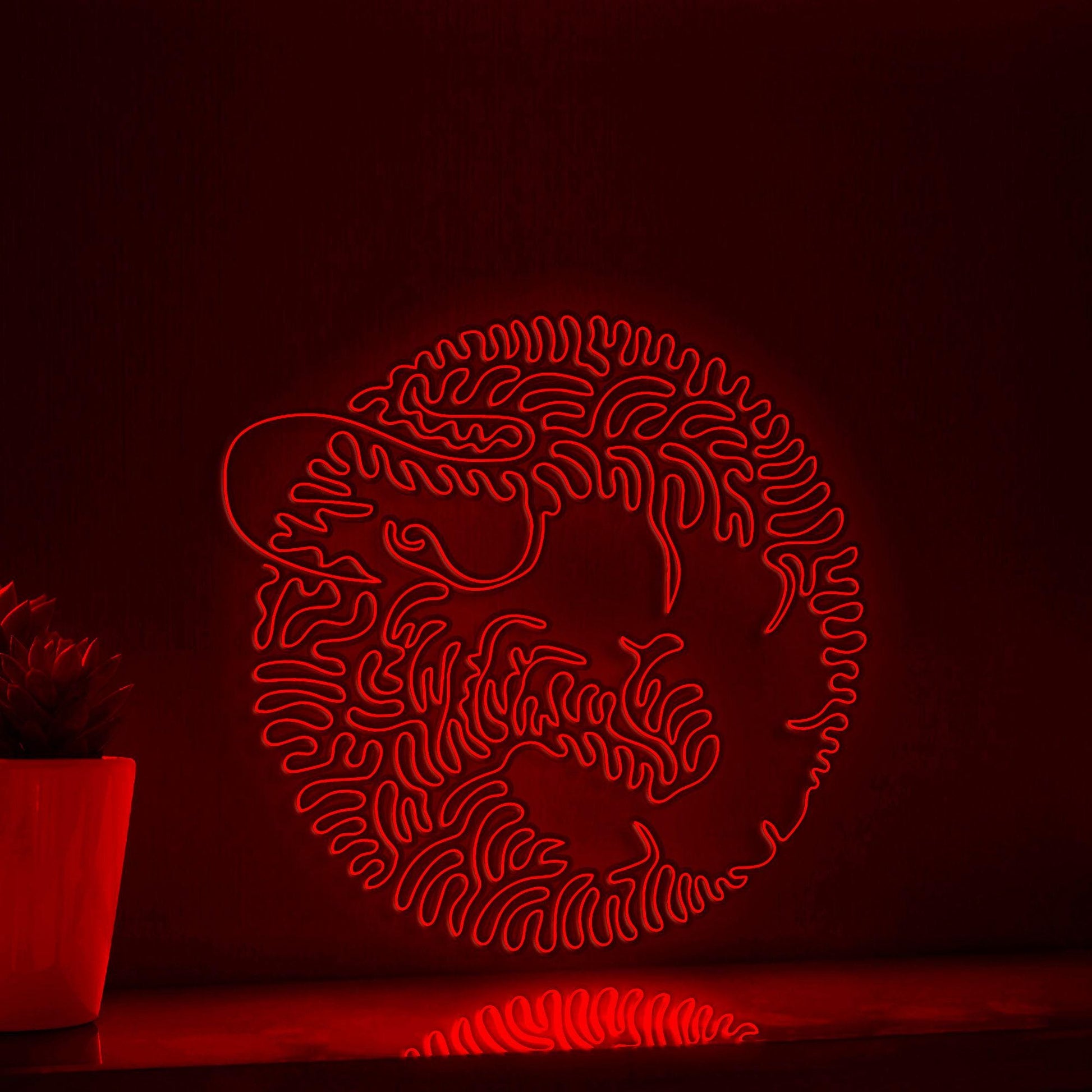 Shrimp One Line Art EL Wire Neon Sign - Exotic Seafood Wall Decor - myneonup
