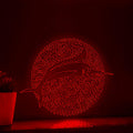 Marlin One Line EL Wire Neon Sign - Ocean Swirl Fish Wall Art - myneonup