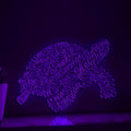 Tortoise One Line Neon Sign - Rounded Shell Wall Art Decor - myneonup
