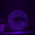 Narwhal One Line EL Neon - Horned Arctic Whale Art - myneonup