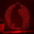 Cat One Line EL Wire Neon Sign - Minimalist Pet Decor - myneonup