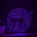 Monkey One Line EL Wire Neon Sign - Intelligent Primate Art - myneonup