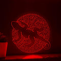 Lizard One Line Art EL Wire Neon Sign - Circle Abstract Reptile Wall Decor - myneonup