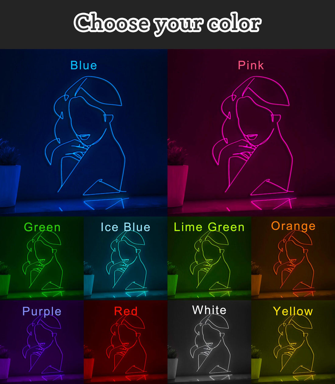 Beauty Face Girl EL Wire Neon Sign, Neon Light for Vanity Rooms & Beauty Studio Decor