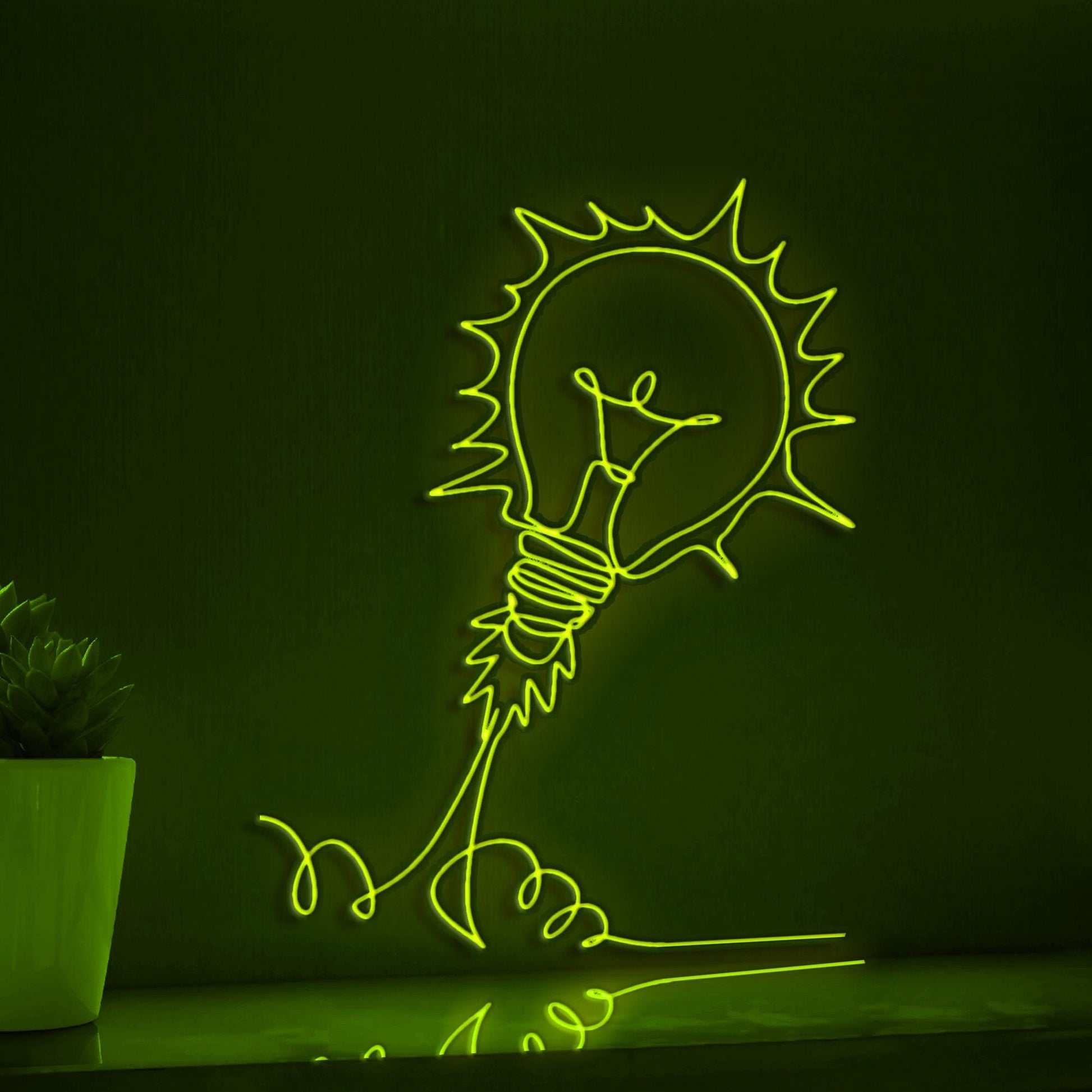 Light Bulb Space Launch Playful EL Wire Animal Art for Kids Rooms & Mischief-Themed Decor