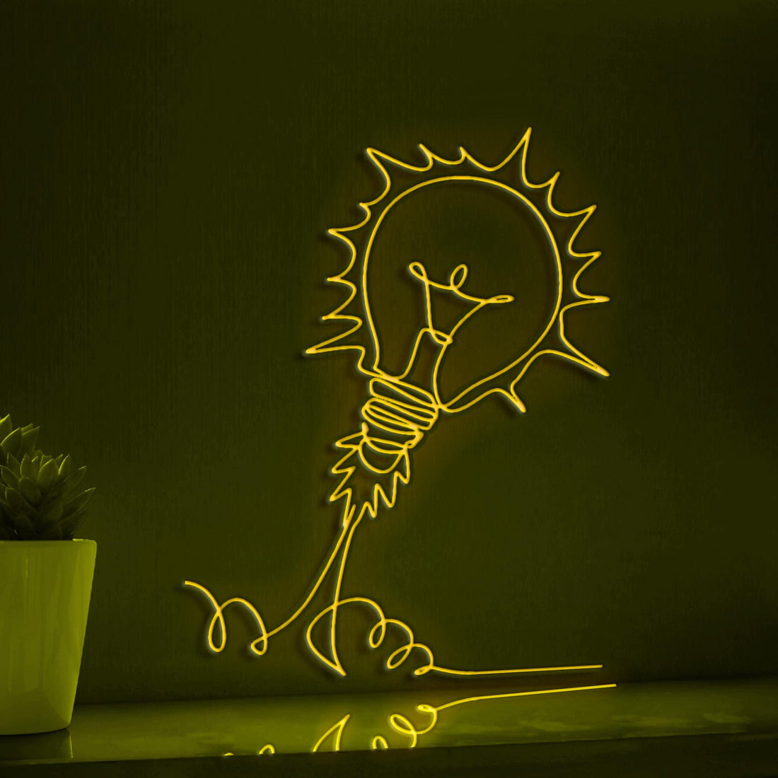 Light Bulb Space Launch Playful EL Wire Animal Art for Kids Rooms & Mischief-Themed Decor