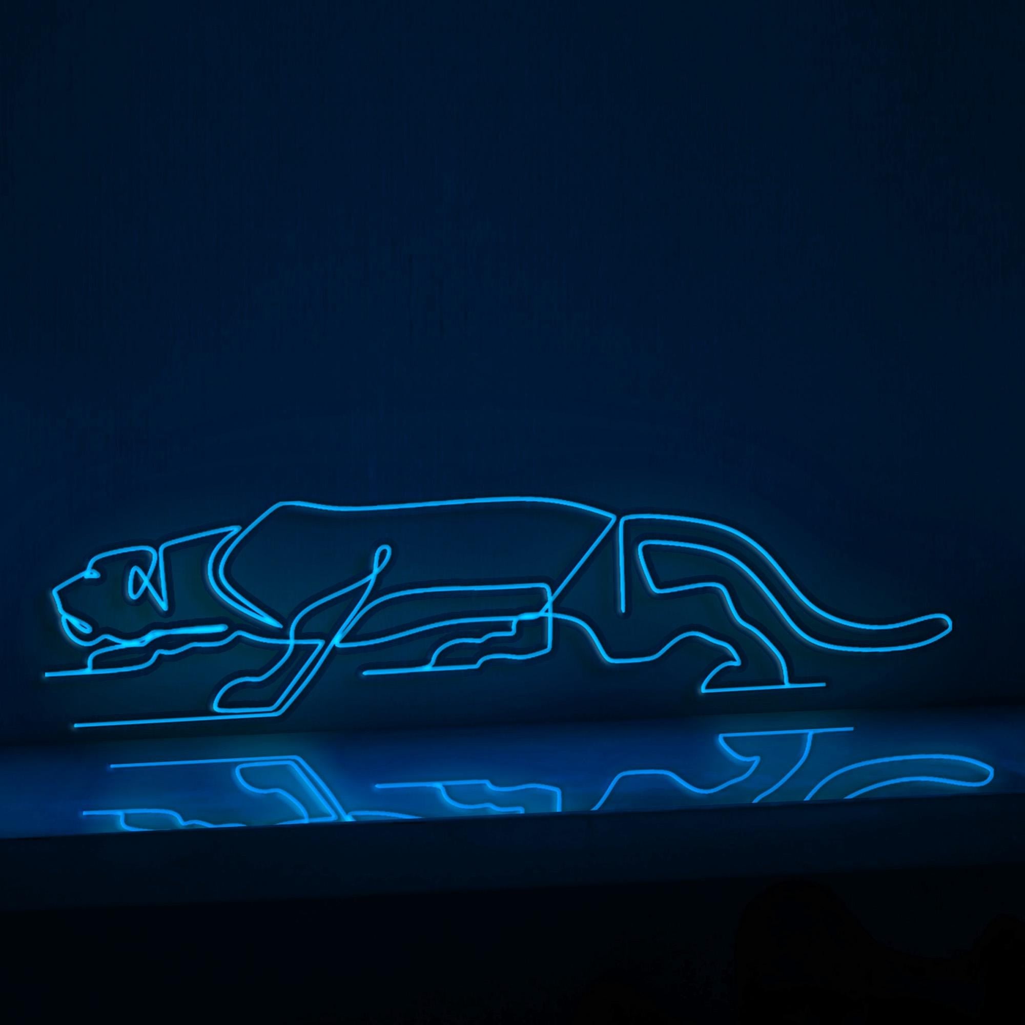 Puma Wild Animal EL Wire Neon Sign, Animal Theme Neon Light, Home Decor Wall Art