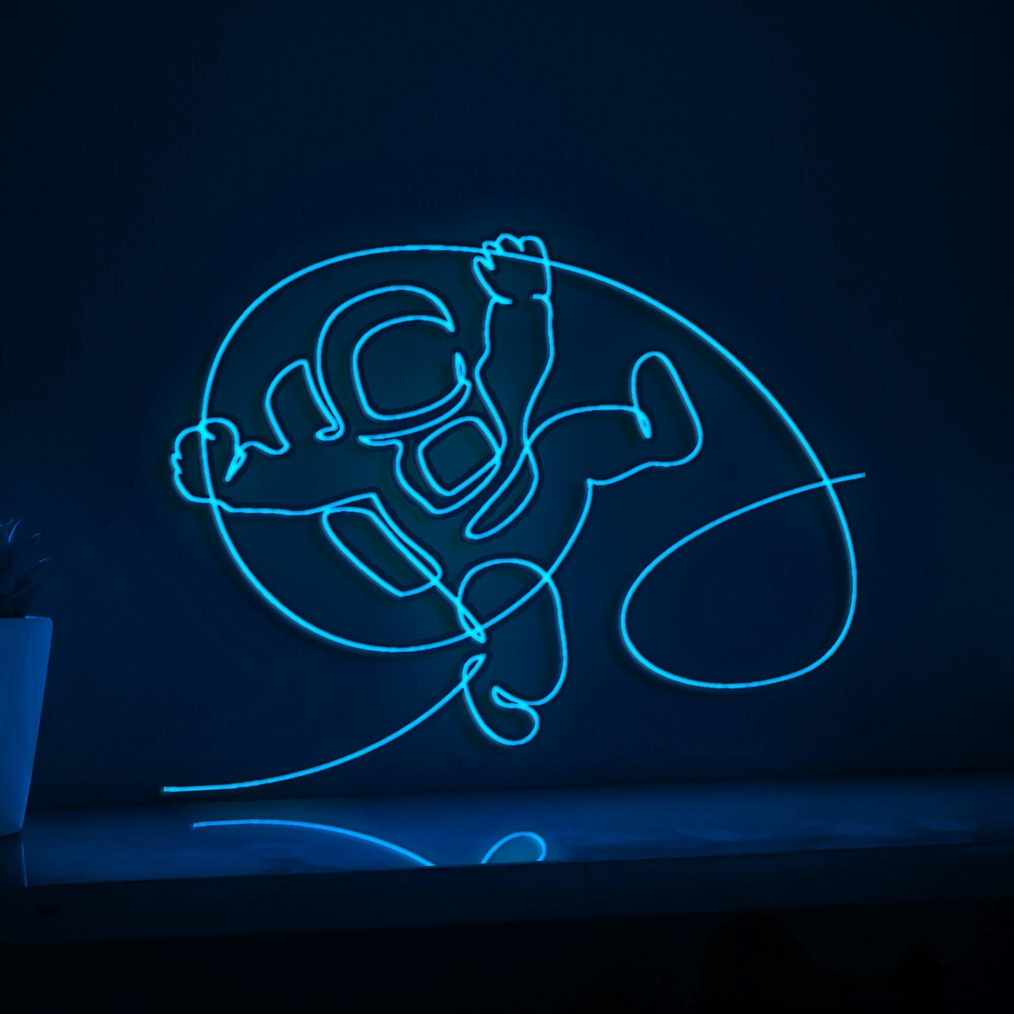 Space Astronaut EL Wire Art for Kids Bedrooms & Space Exploration Decor