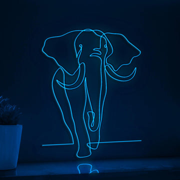 Animal Elephant Gentle Giant EL Wire Animal Art for Kids Rooms & Zoo Decor