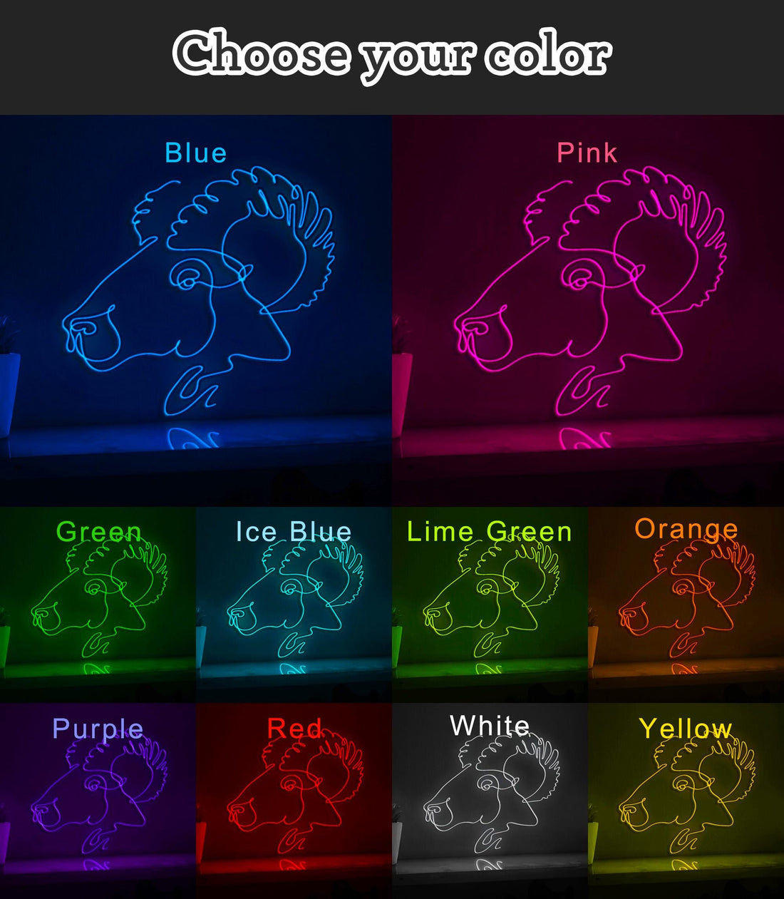 Ram Head Farm Agricultural EL Wire Animal Art for Farmhouse & Rustic Home Decor - myneonup