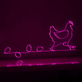 Hen Chicken Farm Eggs Farmhouse EL Wire Kitchen Art for Country Homes & Breakfast Nooks - myneonup
