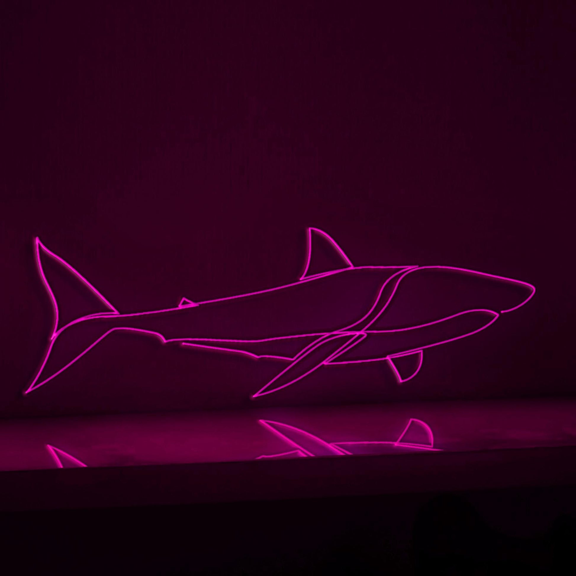 Shark Design Marine EL Wire Animal Wall Art for Beach Houses & Adventure Decor - myneonup