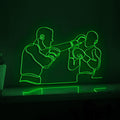 Boxing Fighters Sports EL Wire Wall Art for Gyms & Martial Arts Studios - myneonup