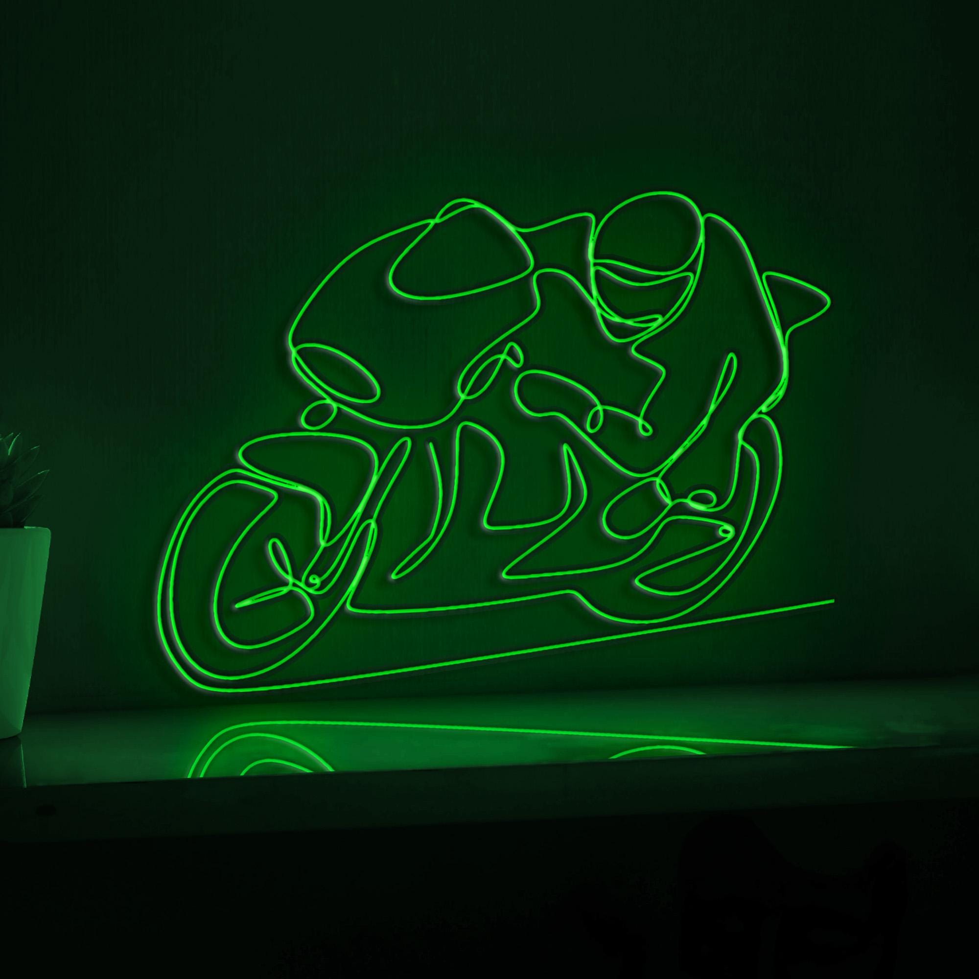 Motor Racing Sport High-Speed EL Wire Sports Wall Art for Game Rooms & Racing Fans