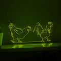 Rooster Hens Poultry Farmhouse EL Wire Animal Art for Kitchen & Country-Themed Decor - myneonup