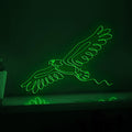 Eagle Hawk Bird Minimalist EL Wire Animal Art for Modern Interiors & Nature Themes - myneonup