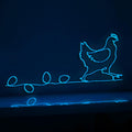 Hen Chicken Farm Eggs Farmhouse EL Wire Kitchen Art for Country Homes & Breakfast Nooks - myneonup