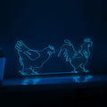 Rooster Hens Poultry Farmhouse EL Wire Animal Art for Kitchen & Country-Themed Decor - myneonup