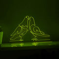Dove Birds Couple Romantic EL Wire Animal Art for Wedding & Bedroom Decor - myneonup