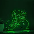 Person Riding Bicycle Cycling EL Wire Sports Art for Garage & Outdoor Activity Rooms - myneonup