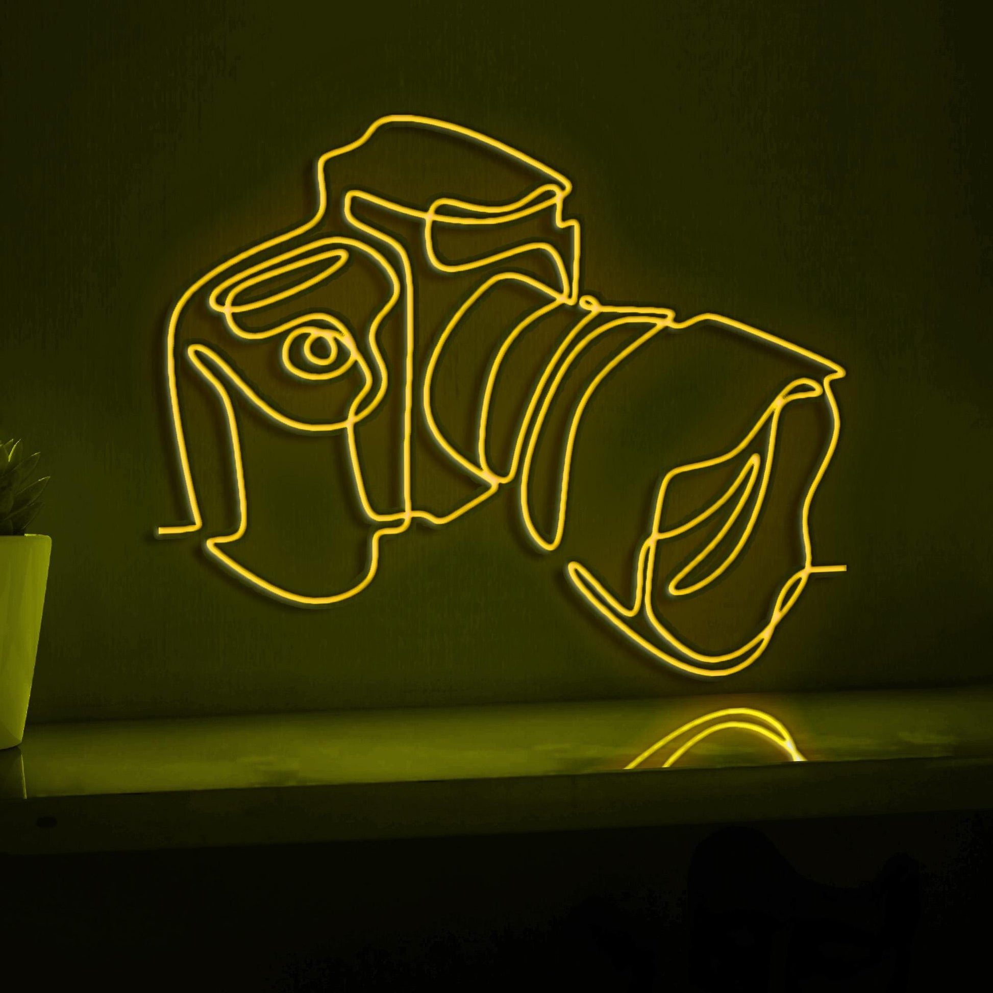 Digital Camera Design Tech EL Wire Wall Art for Photography Studios & Modern Homes - myneonup
