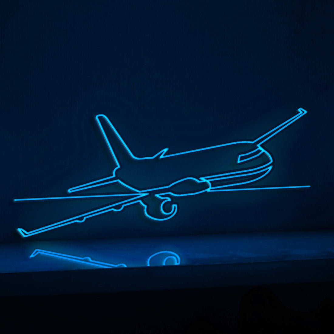 Passenger Airplane Flight Aviation EL Wire Wall Art for Travelers & Flight-Themed Home Decor - myneonup