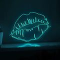 Beautiful Woman Lips Makeup Handmade EL Wire Vanity Wall Art for Bedroom & Beauty Studio - myneonup