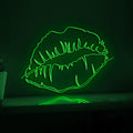 Beautiful Woman Lips Makeup Handmade EL Wire Vanity Wall Art for Bedroom & Beauty Studio - myneonup