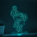Sportsman Motorcycle Handmade EL Wire Sports Wall Art for Garage & Man Cave - myneonup